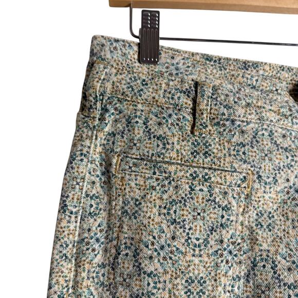 Anthropologie Pilcro Ultra High Rise Slim Utility Jeans Neutral Floral Size 27 - Picture 7 of 13
